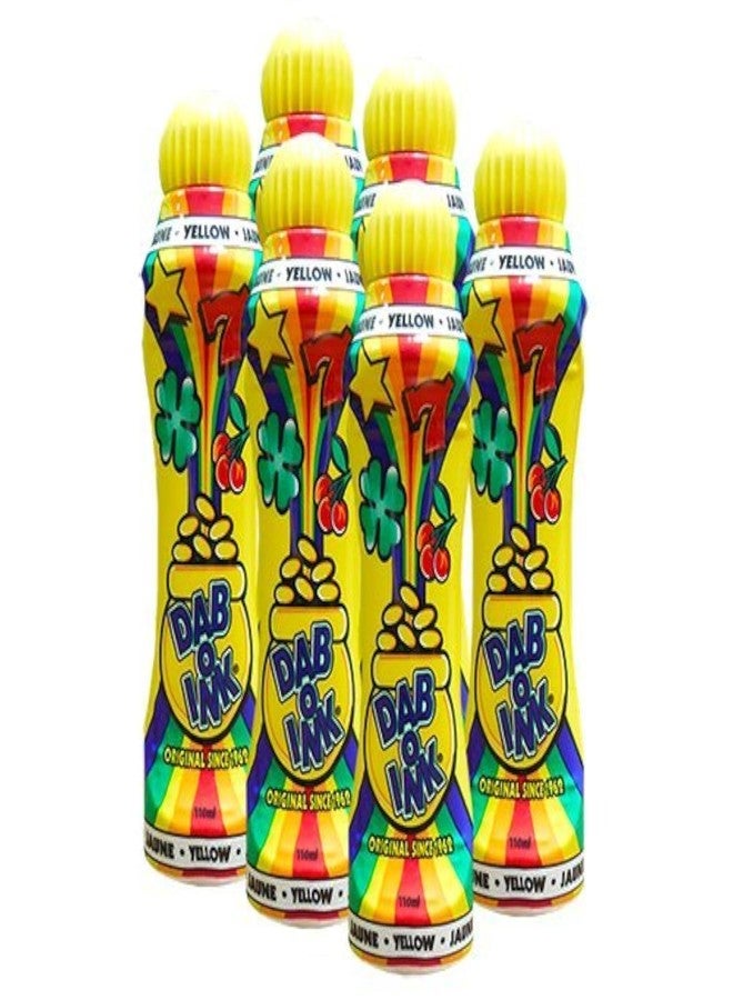 Dab-O-Ink Six Pack 4oz Yellow Bingo Dauber - Image 1